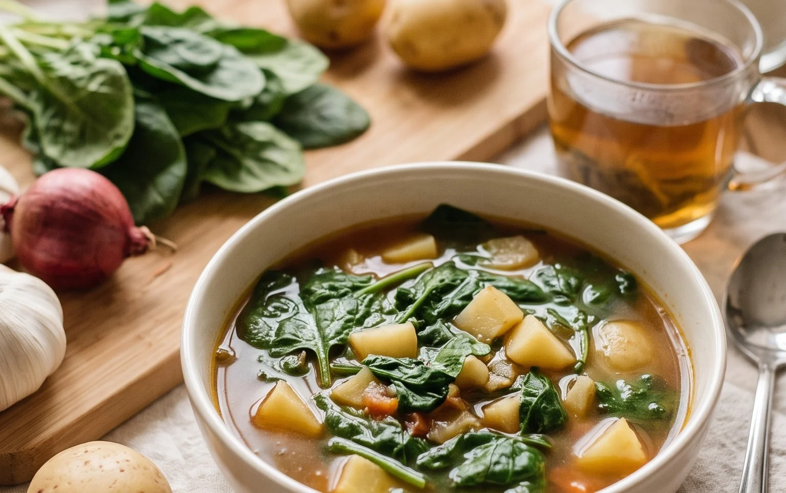 Green Borscht (Ukrainian Spinach Soup)