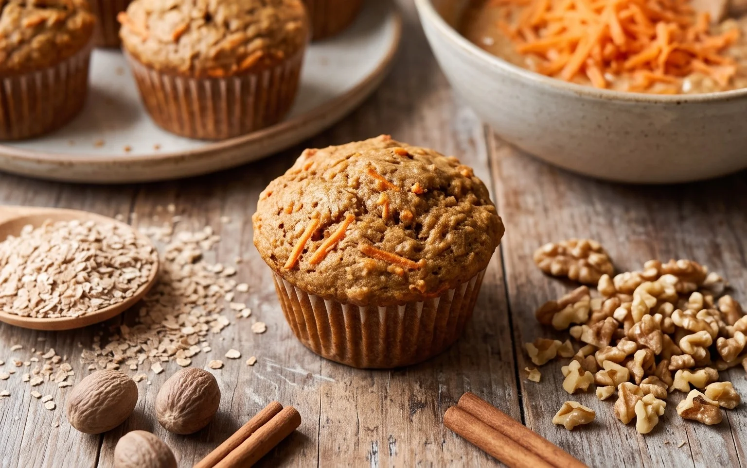 Carrot Cake Bran Muffins | Amy's Healthy Baking